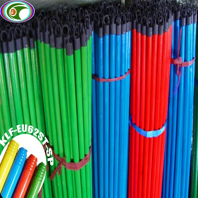 70cm,90cm,110cm,120cm,125cm,130cm,150cm multiple color pvc coated wooden broom mop brush stick handle with Italian thread