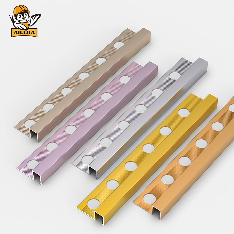 Aluminium U Shape Edge Protection Aluminium Ceramic Tile Trim Metal Tile Profile U Profile
