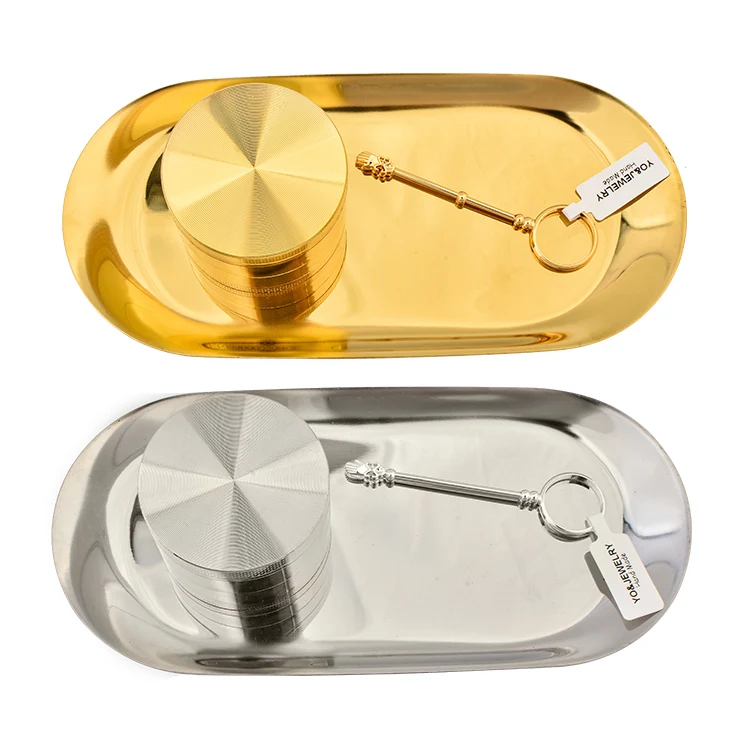
Metal weed trays with grinder sets wholesale Smoking Accessories with Custom Logo 