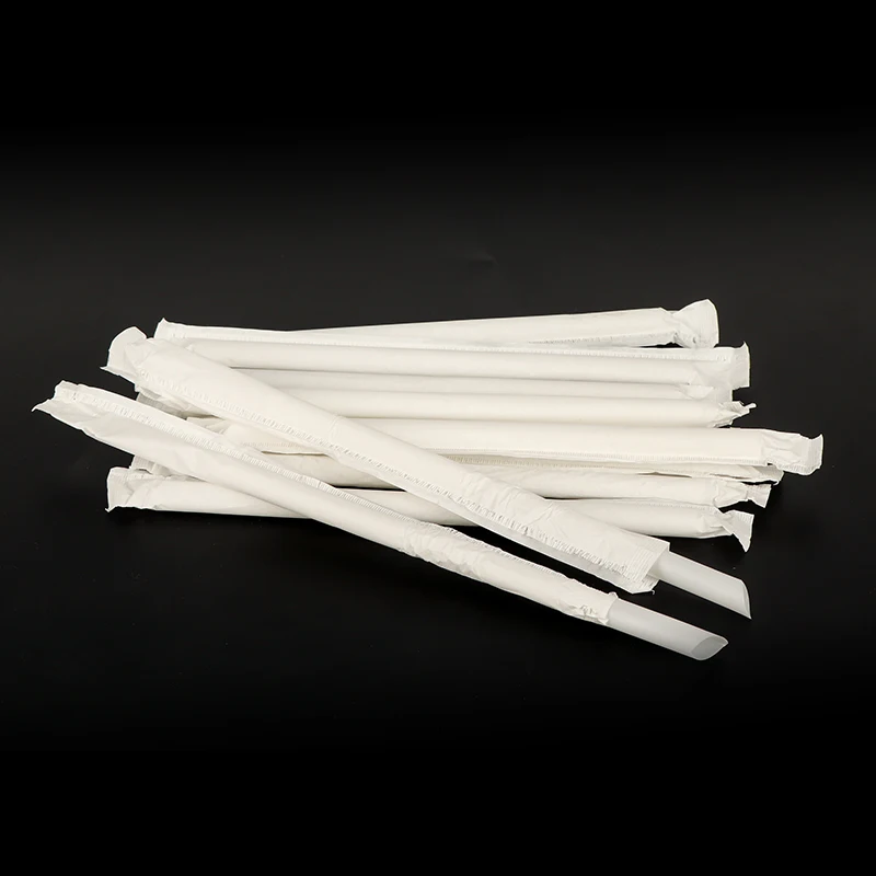 Disposable  8mm drinking balck straw  eco friendly 9 inch biodegradable PLA straws for beverage coffee