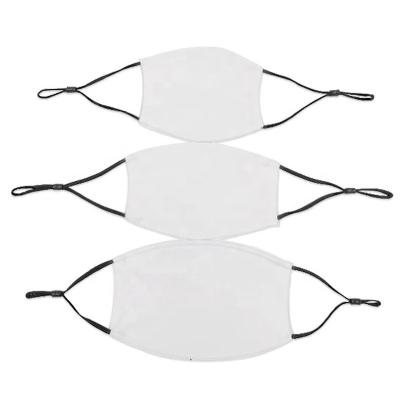 3D design thin breathable washable polyester blank white sublimation mask