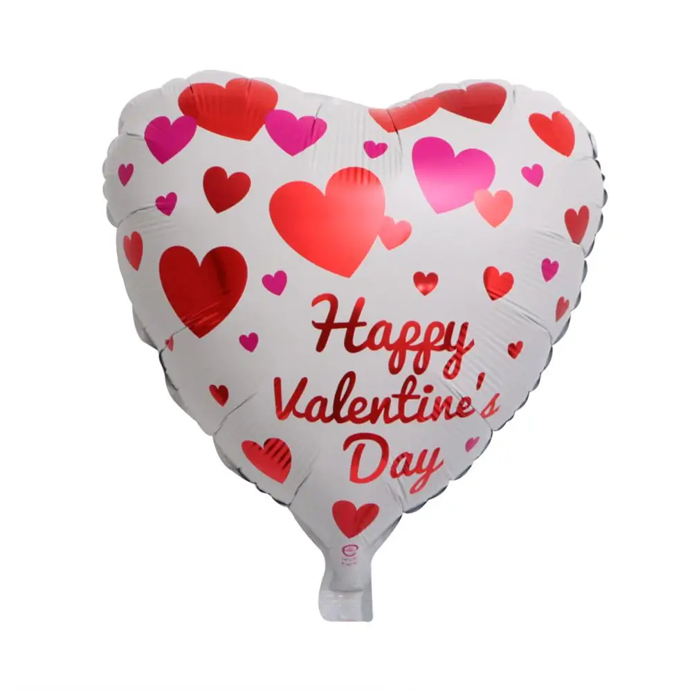 18 Inch Heart shape Happy Wedding Decorations I LOVE YOU Foil Balloons Helium Party Supply Flower Love Valentines Day Balloons