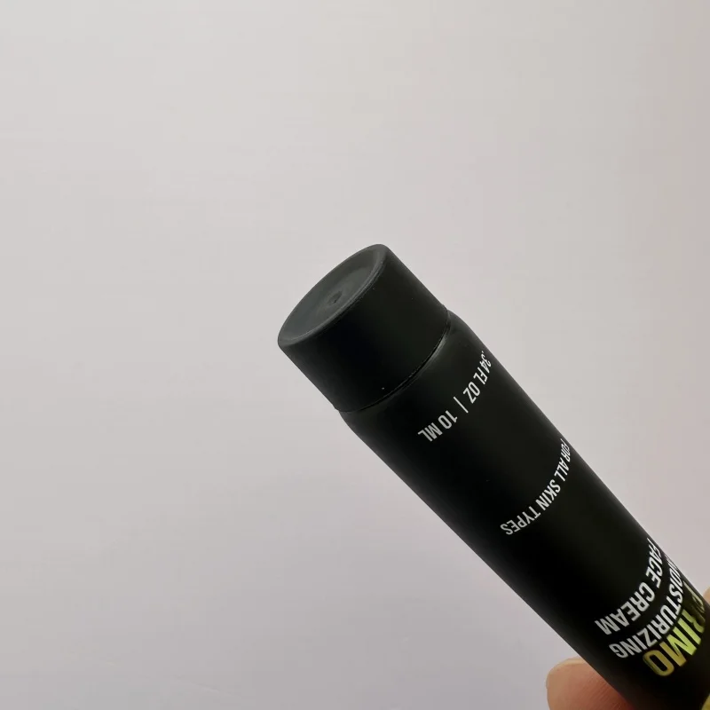 0.34 FL OZ Black matt finish Greenish gold stamping cosmetic packaging tube