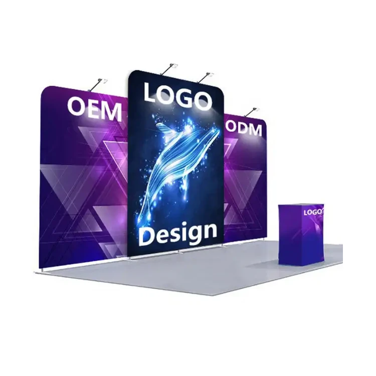 Hot Sale Event Stand Hanger Led 10x10 Exhibition Table Display Tension Fabric Display