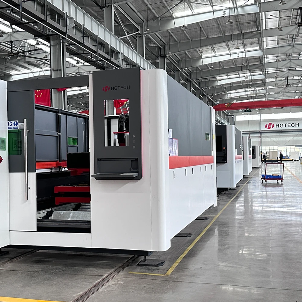 Стол для обмена HGTECH GF3015, 1530 волоконно-лазерная резка, 8000 Вт, 6025 волоконная резка, шоу