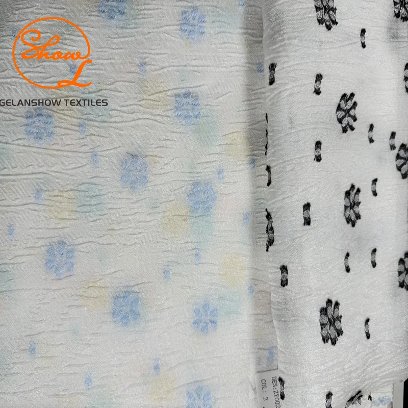 Velvet Flower Chiffon Fabric 65% Polyester 35% Nylon 76GSM FOR Dresses Tops Scarves Decorative Home Items