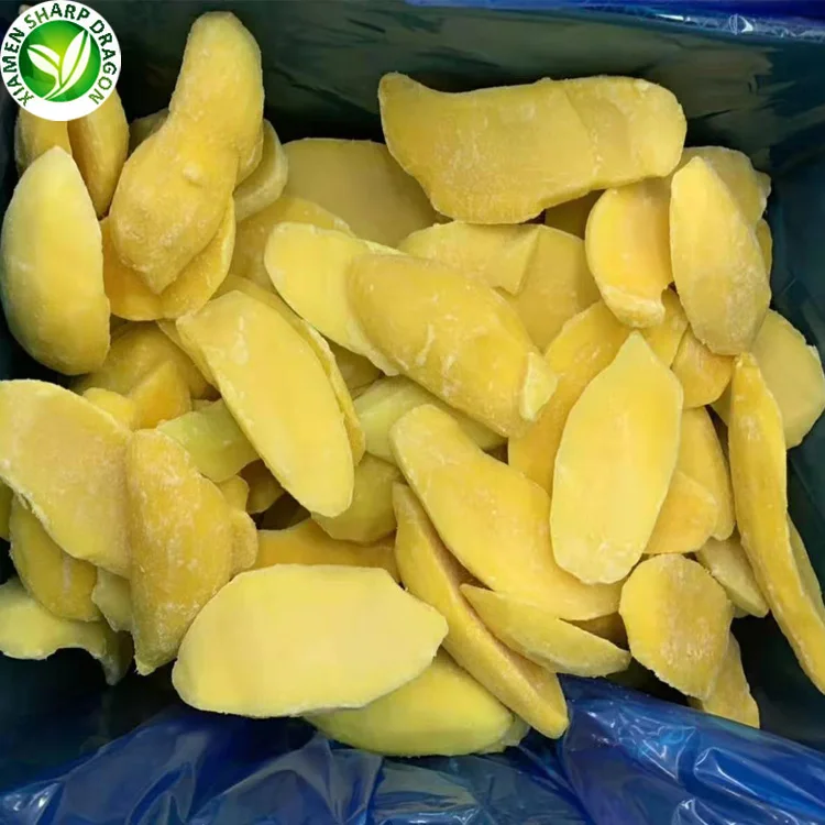 IQF Wholesale prices Peleed Pitted Frozen Mangos Cutting Pulp Green Fresh Dice Slice Sliced Chunk Diced Block Cubes Cuts Healthy