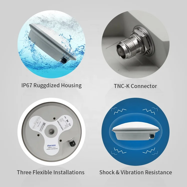 High Gain High Precision GNSS Surveying Antenna TNC-K Connector Magnetic Base Survey Antenna