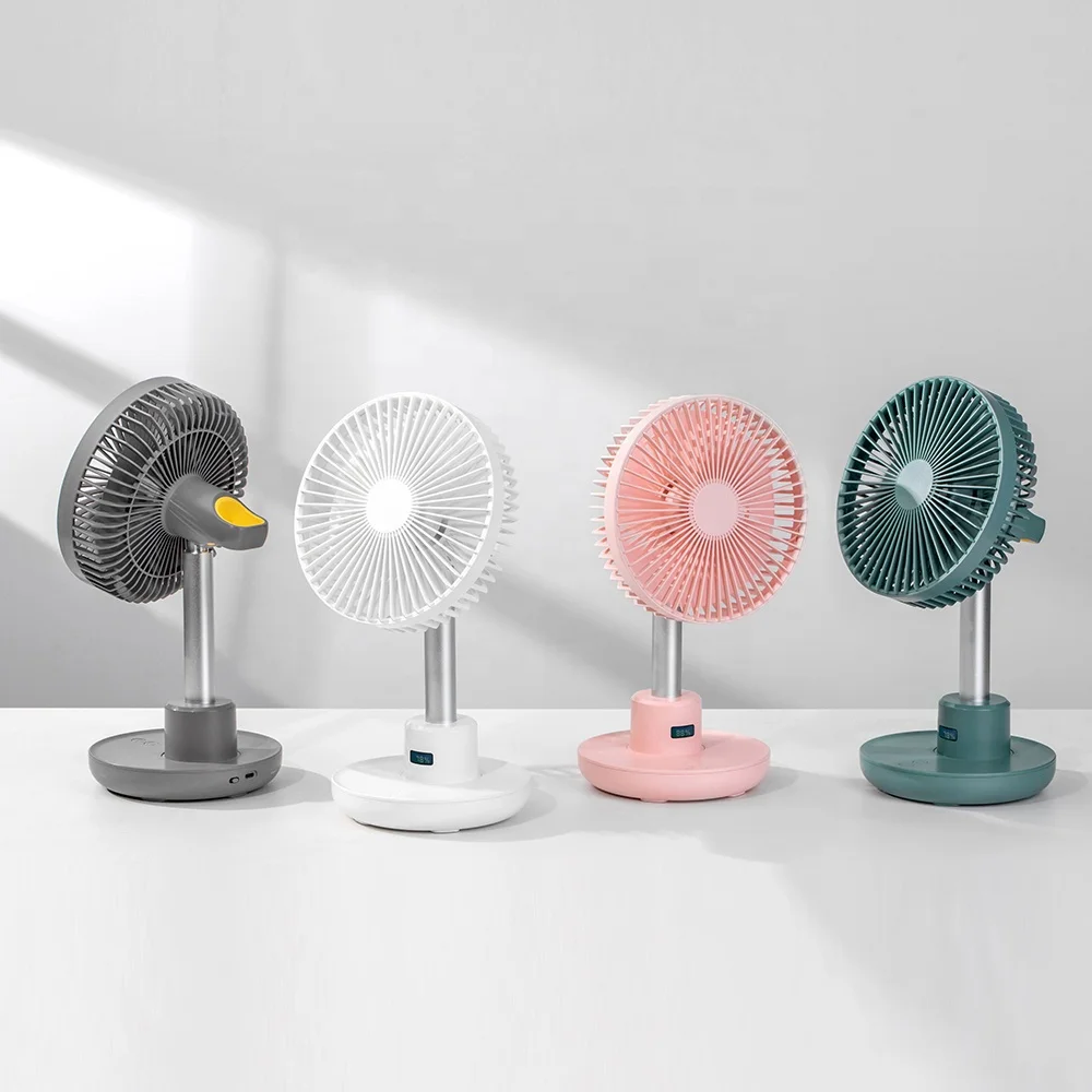 
Home Appliances Battery Rechargeable Tabletop Small Electric Fan Oscilliting Desk Cooling Fan Portable USB Mini Standing Fan 