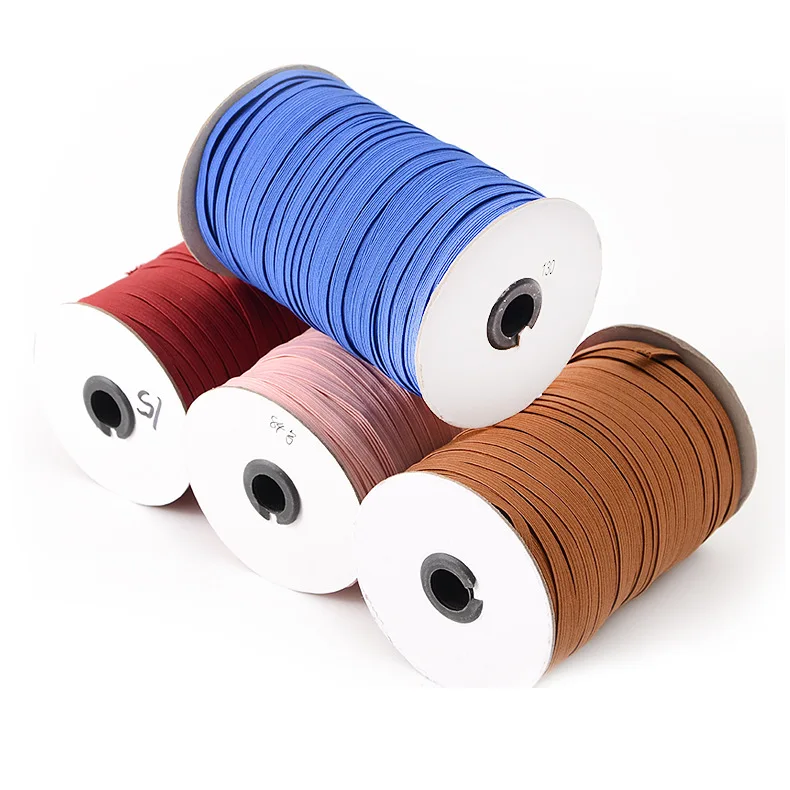 High quality 3mm 5mm6mm 8mm flexible polyester round flat strong latex rubber elastic cords rope for garment