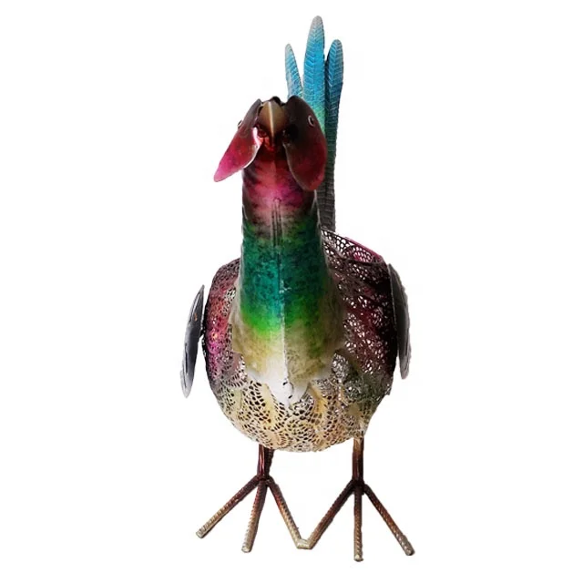 
Iron metal planter fire phoenix bird sculpture garden flower planter pot 