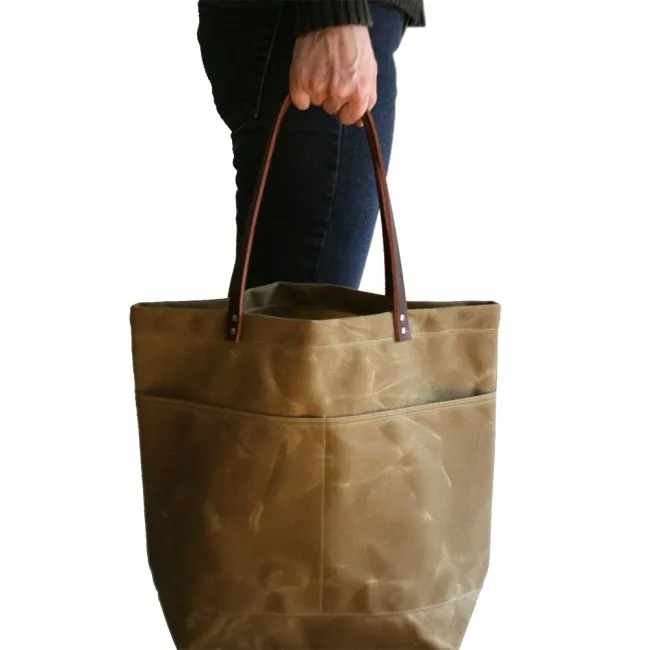 2024 Durable Vintage Waxed Canvas Bag Tote Shoulder Bag