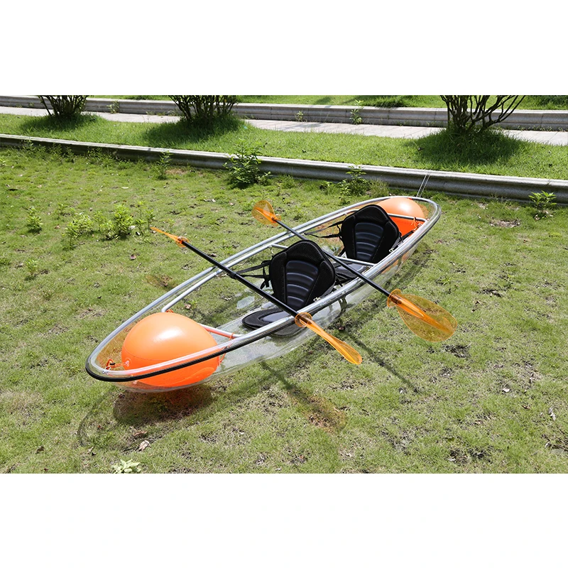 
2 Person Factory Wholesale Sea Pc Polycarbonate Canoa Boat Clear Bottom Kayak 