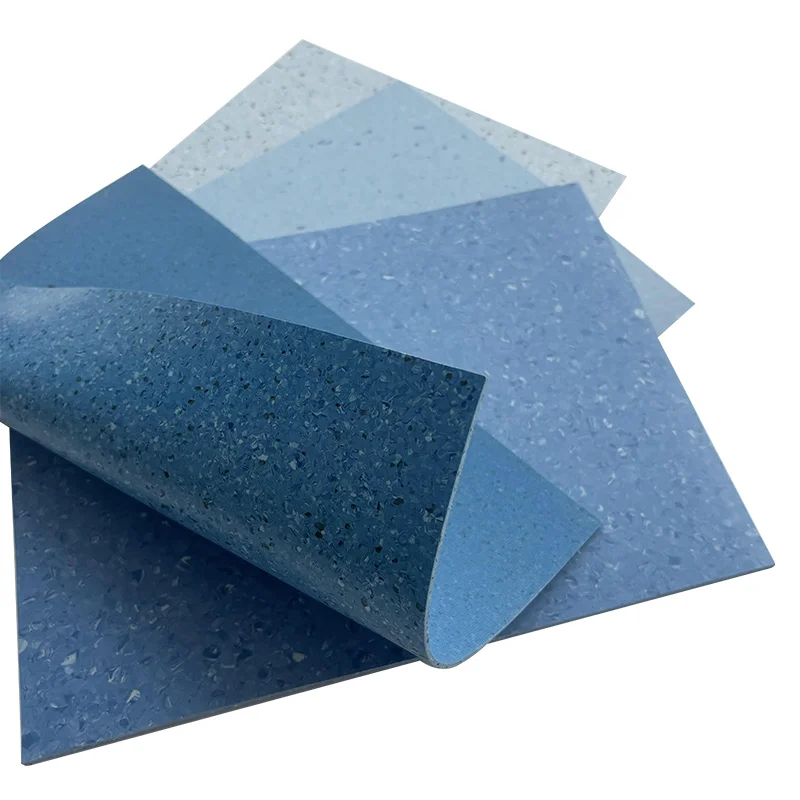 Medical Grade Commercial 2.0 Thickness Vinyl Flooring Sponge Easily Bent Stone Look Pvc Homogeneous Plastic Vinyl Flooring