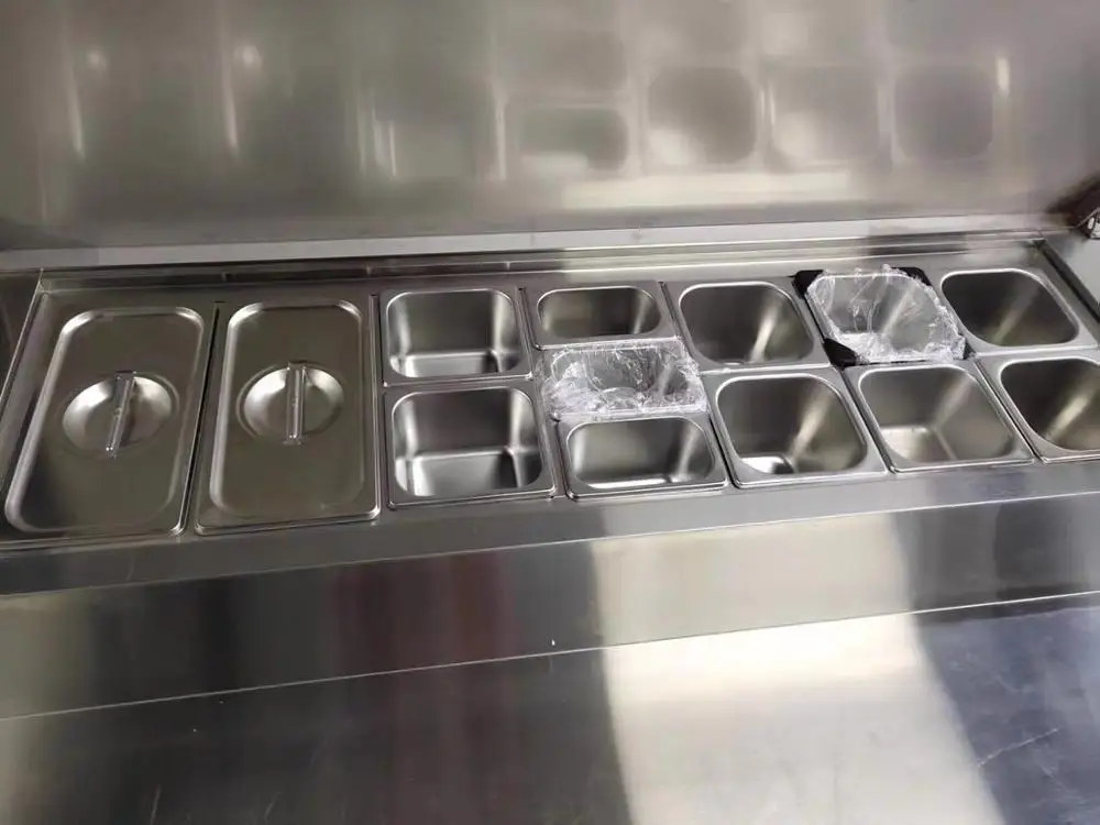 hot sales salad bar display fridge chiller showcase