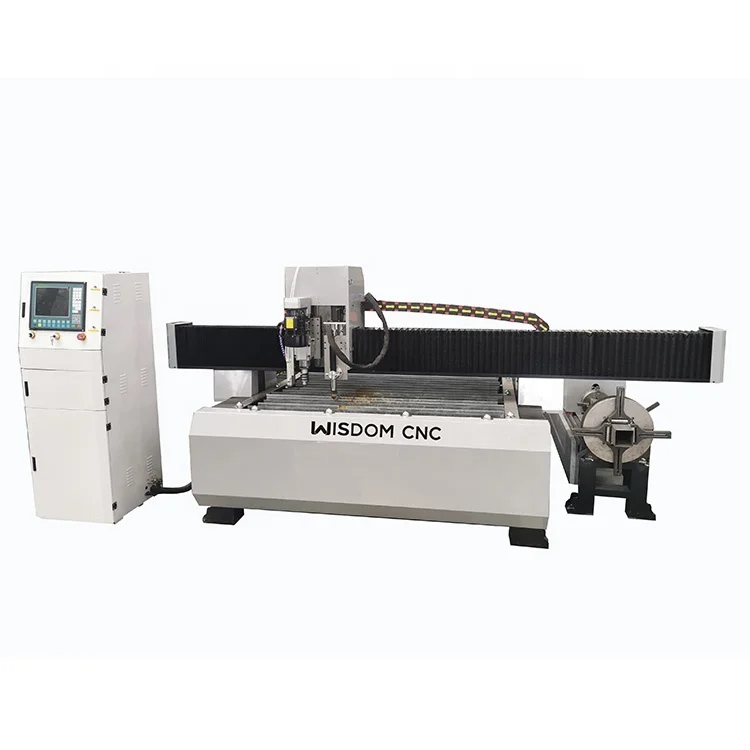  WISDOM CNC 1530 round and square tube metal plasma cutting