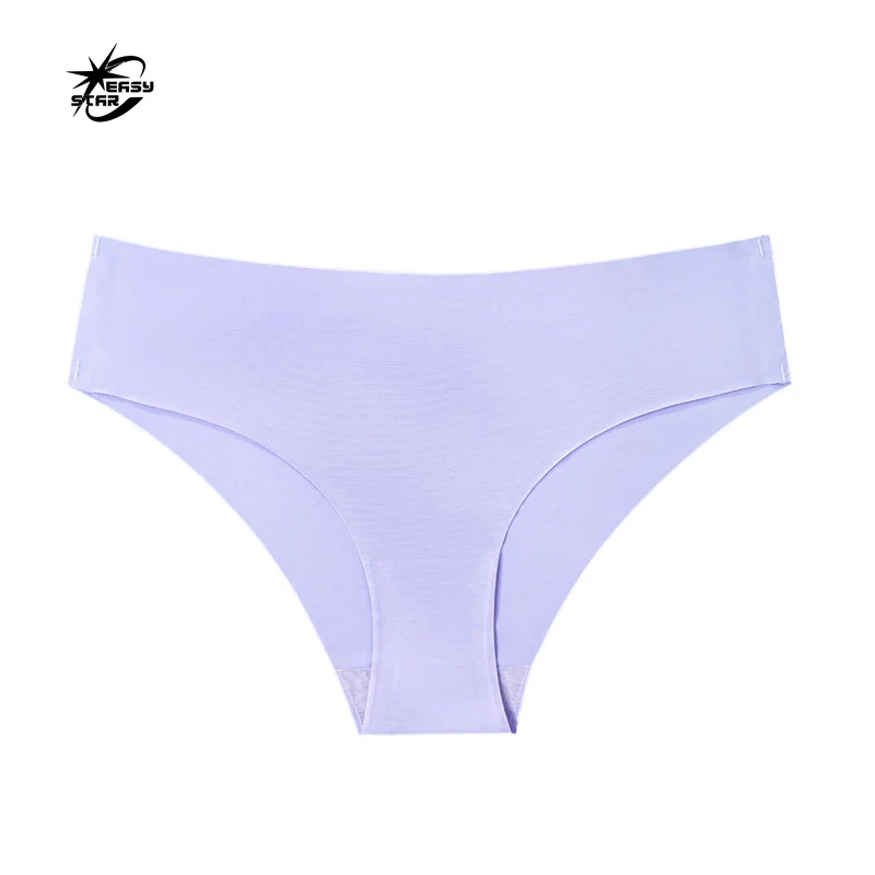 Custom Logo Seamless Traceless No Show Ice Silk V Shaped Tanga Panties Underwear Women Sexy G-String Seamless Thong for Ladies
