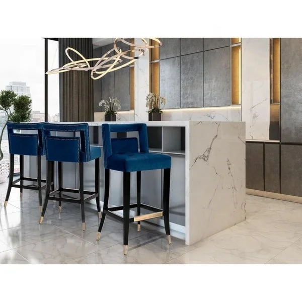 American modern design wooden industrial bar stool chair