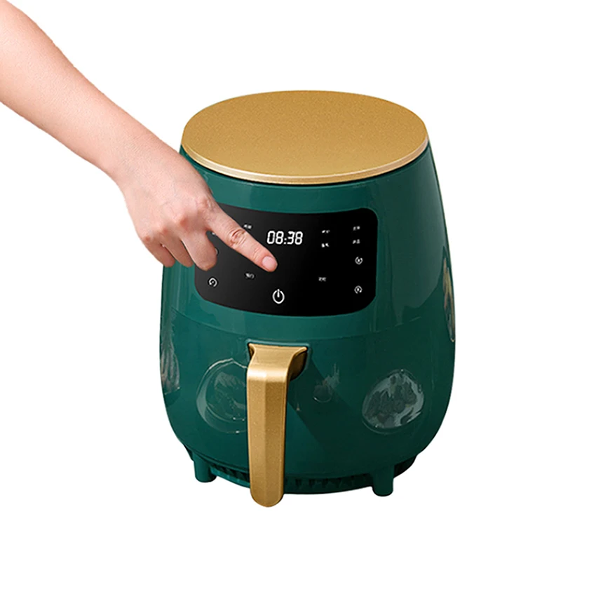 Pop selling Food Grade Household Round electronic  retro  4.5L without oil air fryer