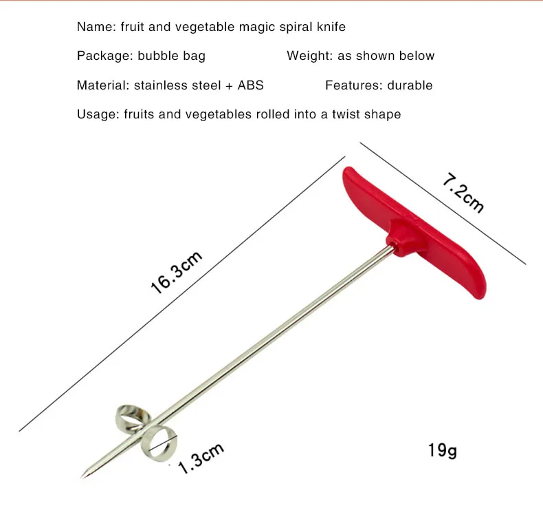 F1-521 Vegetable Twist Knife Spiral Slicer Potato Spiral Manual Rolling Spiral Slicer