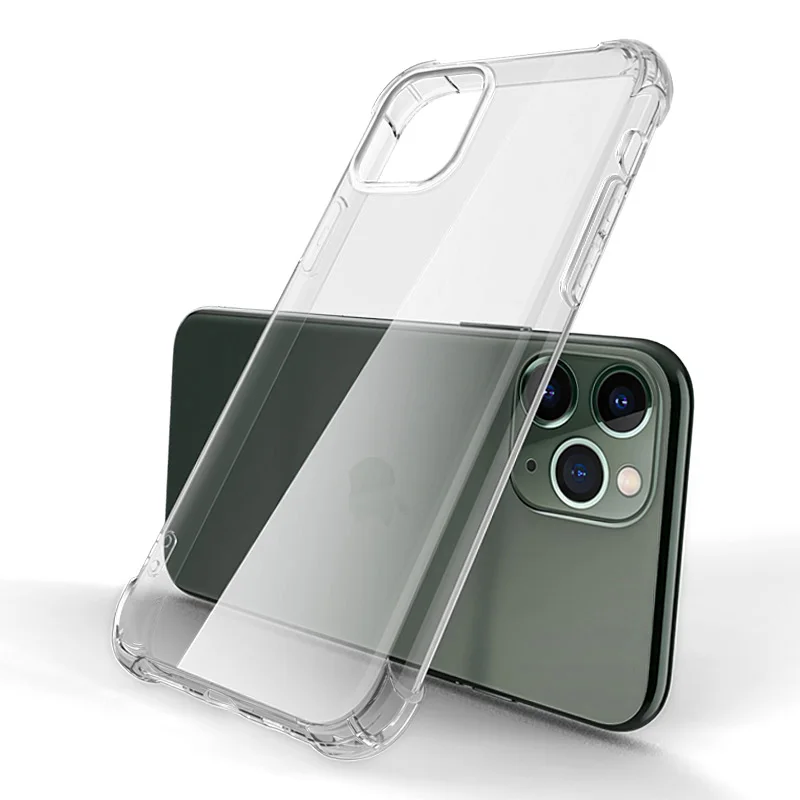 SOSLPAI High quality shockproof phone case soft tpu design for iphone 11 clear transparent cell phone case