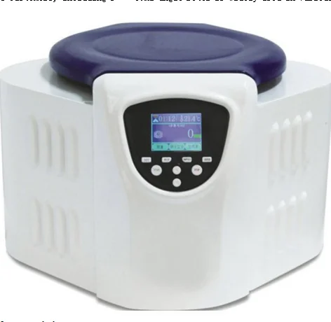 GYTGL-18 Portable Platelet Rich Plasma PRP Centrifuge Machine With Angle Rotor 10ml X 12  for Nucleic Acid Extraction