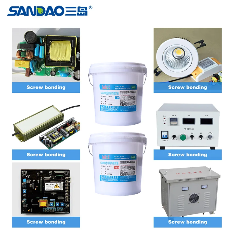 SD6109 Two-Component Thermal Sealing Adhesive PU Epoxy Resin for PU LED Article Lamp