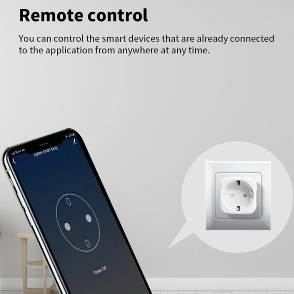 16A Zigbee Smart Plug Socket With Power Energy Monitor EU Multi Plug Tuya APP Control Works With Alexa Google Assistant
