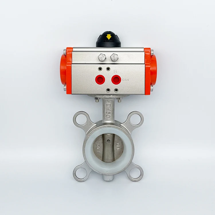 Wholesale High Quality Stainless Steel Handle Clamp Butterfly Valve With Pneumatic Brake