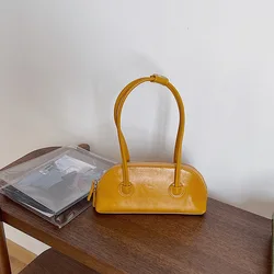 Retro Casual Women Shoulder Purses and Handbags Luxury Women Ladies Underarm Shoulder Bags PU Fashion Handbags Portable ZIP