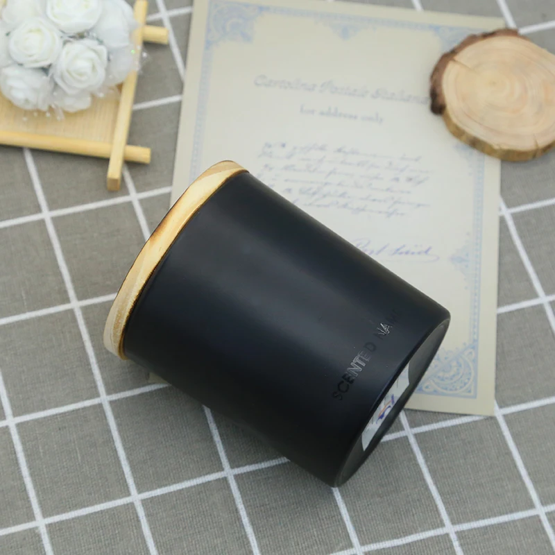 100% Ароматизированная свеча из натурального воска в цветных фейерверках, контейнер для свечей Glsaa для дня рождения с деревянной крышкой