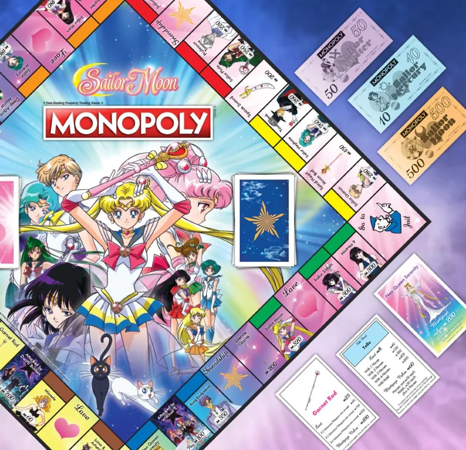 Sailor Moon X Monopoly Square licensed monopoly boardgame Corporate Customized Promotional gift