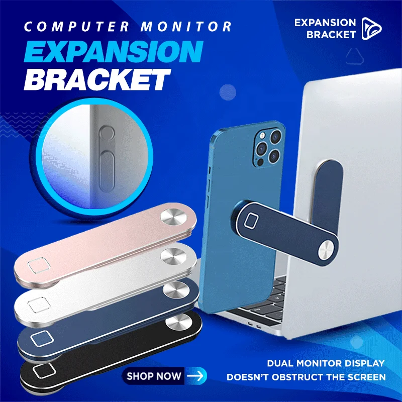 Phone Accessories Universal Mobile Phone Holder Monitor Expansion Bracket with Computer Adjustable Magnetic Laptop Holder