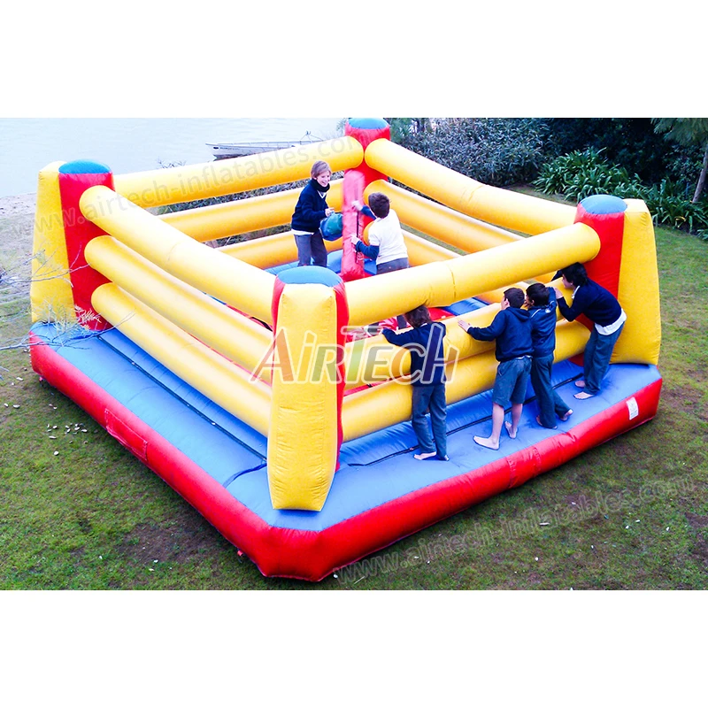 Fun inflatable boxing ring air inflatable box game with large boxing gloves