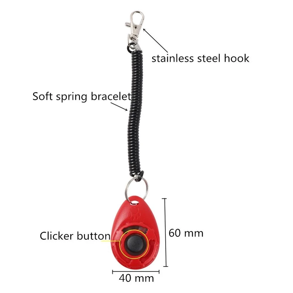 Adjustable Wrist Strap Whistle Clicker for Dog Training with Custom Logo Effective Pet Behavior Management Tool