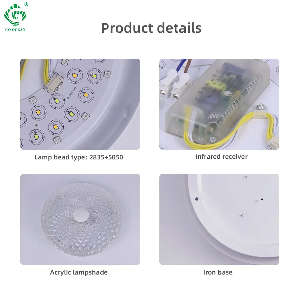 Modern Night Light Rgb Lamp Tuya Wifi Smart Round Ceiling Light Living Room Bedroom Ceiling Lamp