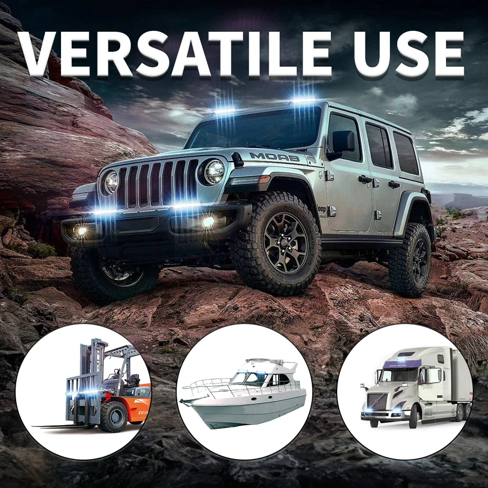 Super Bright DRL Single Row 4X4 LED Light Bar Headlight Lamp For 4WD Offroad Vehicle Truck SUV ATV SUV UTV Jeep