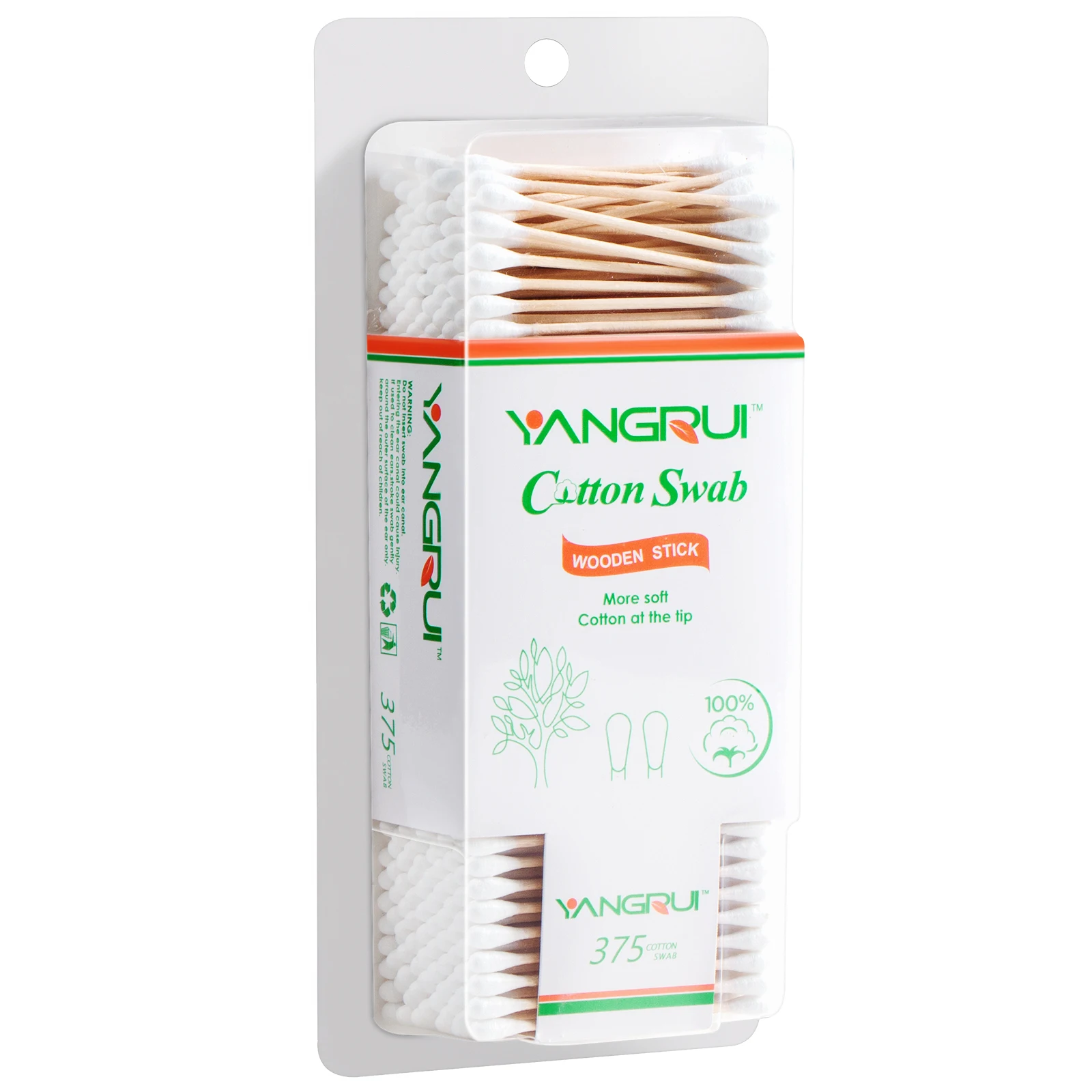 Bamboo Cotton Swabs 400 count, Organic Cotton Buds for Ears, Natural Wooden Cotton Swabs Ears
