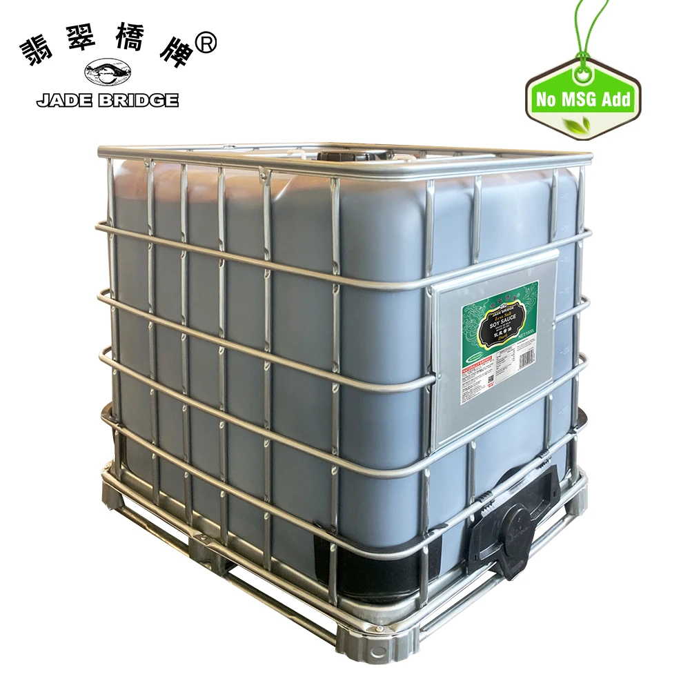 Asia Food Factory Price Wholesale 8 L No Msg Jade Bridge Less Salt Dark Soy Sauce for supermarkets, restaurants