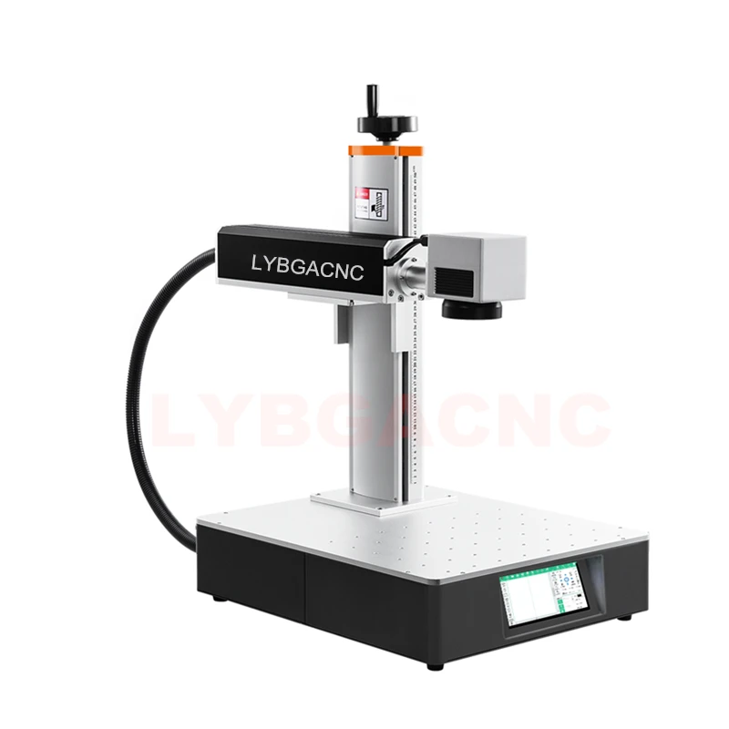 Disassembled LY Desktop mini Fiber Laser Marking Machine upgrade Rotation Axis for PVC Plastic Stainless Steel Cartoon Package