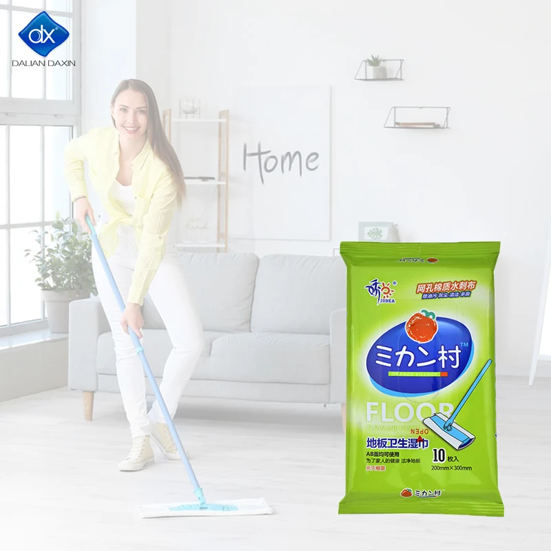 100% Polyester Disposable Non Woven Dry Electrostatic Floor Cleaning Cloth Mop Roll