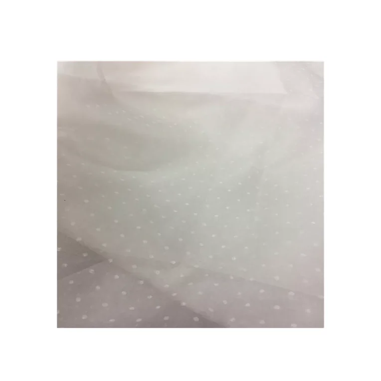 Silk organza fabric pure silk fabric transparence silk fabric with dot printing for wedding dress