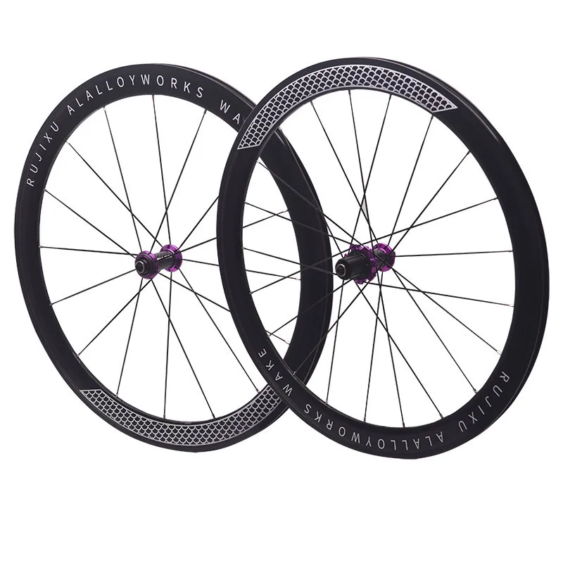 700C 30/40/50mm Carbon Alloy Bike Wheels V Brake/Disc Brake Road Bicycle Wheelset with 30mm Depth Aluminum Clincher Rim Name