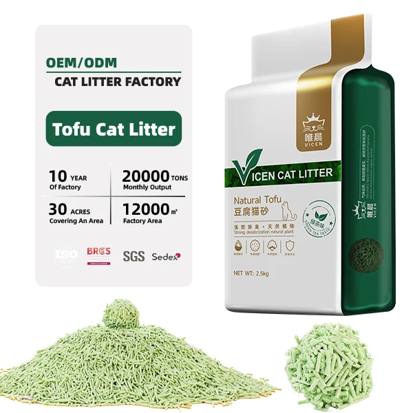 Best Bulk cat litter wholesale Green tea Suppliers cat litter clumping for cat