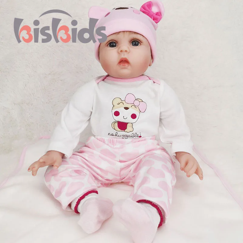 55CM High Simulation Reborn Toddler Dolls Full Silicone Recien Nacido Nina Newborn Baby Girl With Accessories