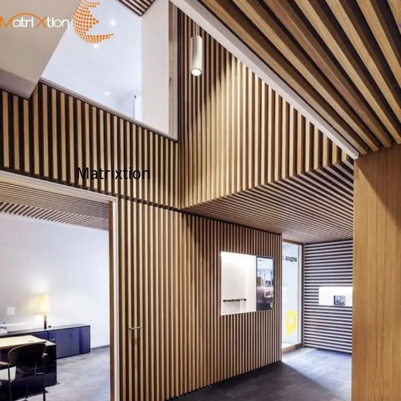 Timber Look Aluminium Batten Clip-on System wall ceiling decoration