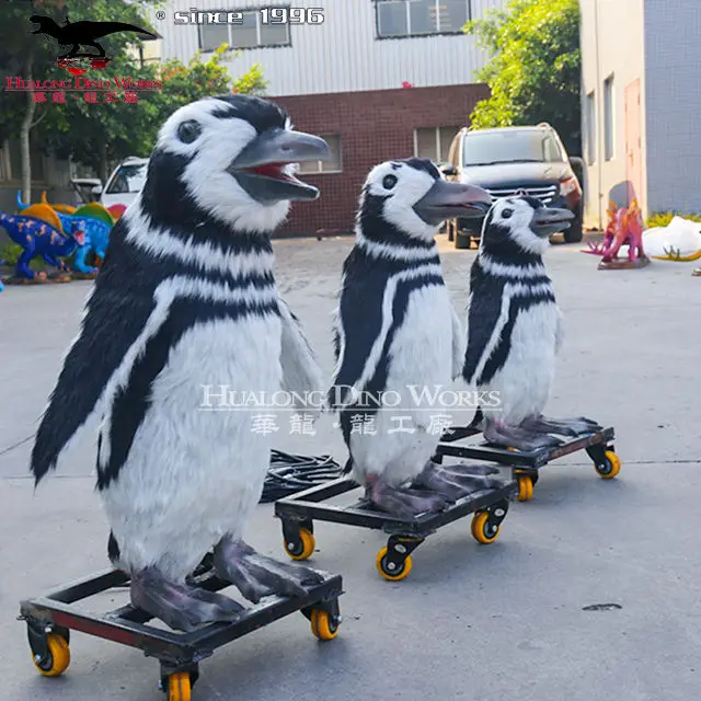 Amimatronic Amusement Animal Model Realistic Life Size Penguin Statue
