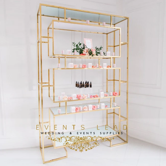 Клубная мебель Liberty, металлические Бальные полки из нержавеющей стали со стеклом