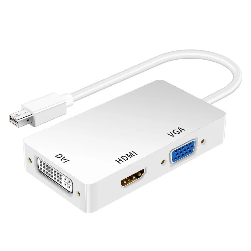 Hot Sell 3 In 1 Mini Display Port Adapter Dp To Hdtv Vga Dvi 1080p Display Port Cable Converter for Projector Laptop HDTV