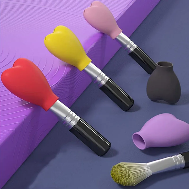 Portable Silicone Makeup Brush Cap Dustproof Silicone Cap for Makeup Brushes